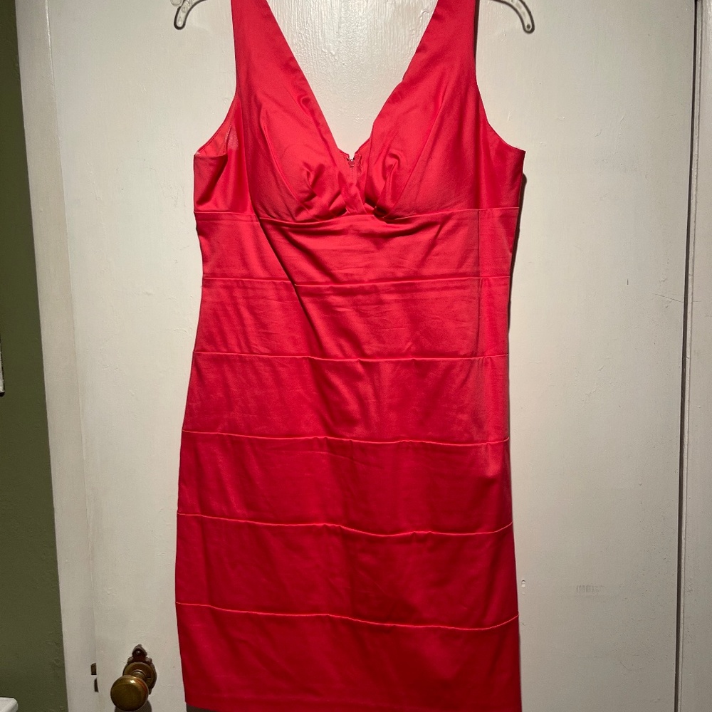 Dark coral dress